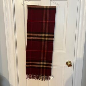 Burberry Red Plaid Scarf